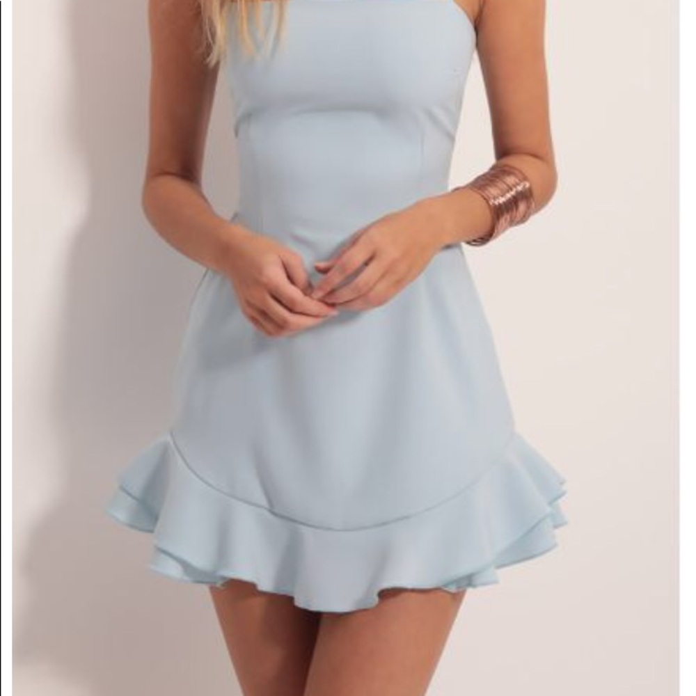 Aubrey Ruffle Dress in light pink